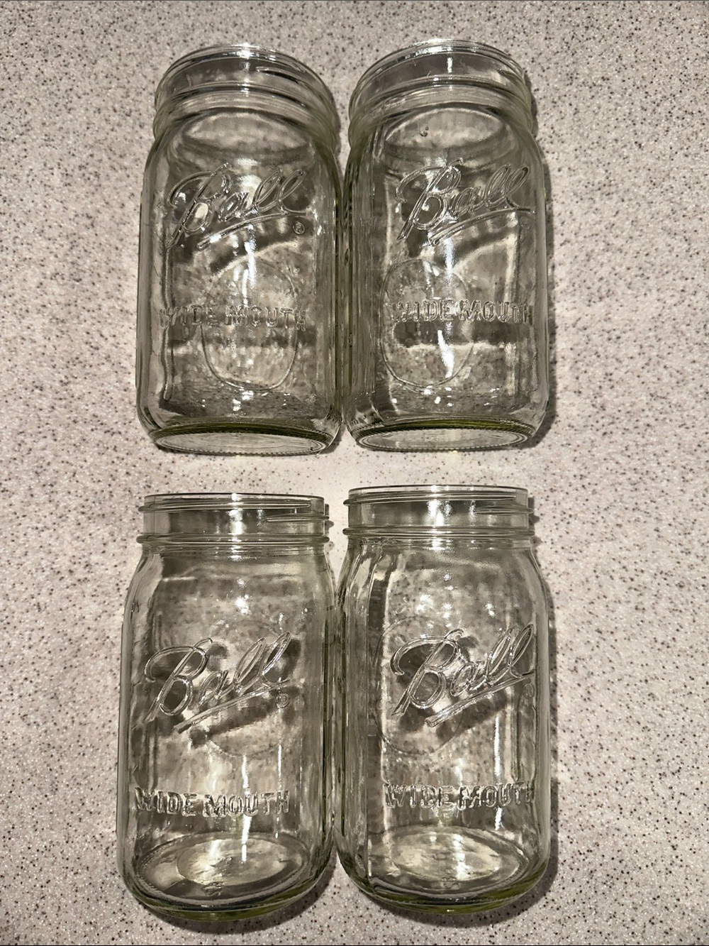 4 Wide Mouth Ball Jars - Quart